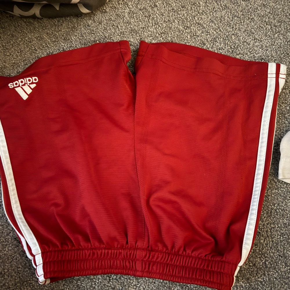 Adidas Kids Red Athletic Shorts